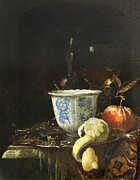 Still Life With A Chinese Porcelain Bowl, 17th Century Painting by Willem Kalf