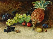 Still Life With A Pineapple, Grapes, Nuts And Plums Painting by John Atkinson Grimshaw
