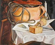 Still Life With Candle Painting by Boris Grigoriev Still Life With Candle Painting by Boris Grigoriev