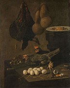 Still Life with Chickens and Eggs. Painting by Giovanni Battista Recco Still Life with Chickens and Eggs. Painting by Giovanni Battista Recco