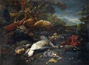 Still Life With Hunting Trophies And A Porcupine Painting by Baldassare De Caro Still Life With Hunting Trophies And A Porcupine Painting by Baldassare De Caro