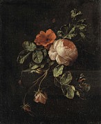 Still Life with Roses. Painting by Elias Van Den Broeck Still Life with Roses. Painting by Elias Van Den Broeck