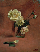Still Life With Roses In A Glass Painting by Edward Henry Potthast