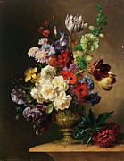 Still Life With Summer Flowers Painting by Hendrik Reekers Still Life With Summer Flowers Painting by Hendrik Reekers