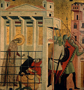 Story Of St. Colomba (detail) Painting by Artist Unknown