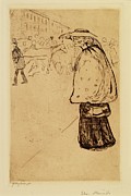 Street Character Drawing by Edvard Munch Street Character Drawing by Edvard Munch