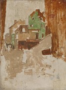 Street in Montmartre, Paris. Painting by George Hendrik Breitner -1857-1923- Street in Montmartre, Paris. Painting by George Hendrik Breitner -1857-1923-