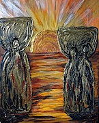 Strength and Light Latte Stones Painting by Michelle Pier Strength and Light Latte Stones Painting by Michelle Pier