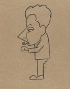 Study For Caricature Of Man Ray Drawing by Richard Boix Study For Caricature Of Man Ray Drawing by Richard Boix