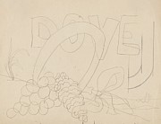 Study For poster Portrait; Dove Drawing by Charles Demuth Study For poster Portrait; Dove Drawing by Charles Demuth