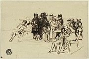 Study For Right Group Drawing by Sir David Wilkie