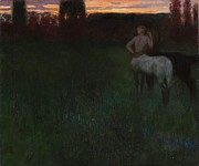 Sunset Painting by Franz Von Stuck Sunset Painting by Franz Von Stuck