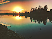 Sunset River Reflections  Digital Art by Chriss Pagani