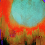 Super Blue Moon Mixed Media by Zsanan Studio