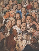 Tableau Of Indian Faces Painting by John Lewis Krimmel Tableau Of Indian Faces Painting by John Lewis Krimmel