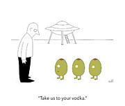 Take Us To Your Vodka Drawing by Seth Fleishman