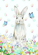 Tall Easter Bunny Mixed Media by Patricia Pinto