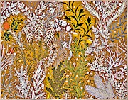Tapestry Design with Gold and Autumn Colors Digital Art by Lise Winne