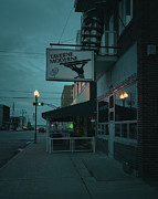 Taverne Modern Vintage Sign At Night, Shawinigan, Quebec, Canada Photograph by 