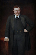 Teddy Roosevelt Painted Portrait  Painting by War Is Hell Store