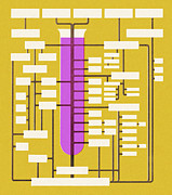 Test Tube and Circuitry Connections Drawing by CSA Images