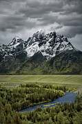 Tetons over the Snake River Photograph by Jon Glaser