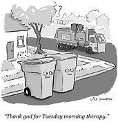 Thank God For Tuesday Morning Therapy Drawing by Will Santino