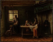 The Anxious Family Photograph by Jozef Israels