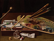 The Artist's Palette, 1880 Painting by Victor Dubreuil The Artist's Palette, 1880 Painting by Victor Dubreuil