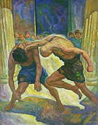 The Beggars Fight Drawing by Newell Convers Wyeth