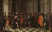 'The Betrothal of the Virgin'. XVII century. Oil ... Painting by Francisco Antolinez Y Sarabia