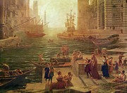 The Boarding Of The Holy Roman Saint Paul At Ostia Painting by Claude Lorrain