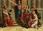'The Bridegroom and the foolish Virgins'. 1730 - 1769. Oil on canvas. JESUS. Painting by Francesco Fontebasso 'The Bridegroom and the foolish Virgins'. 1730 - 1769. Oil on canvas. JESUS. Painting by Francesco Fontebasso