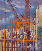 The Building Sites Of Paris, Boulevard De La Madeleine; Les Chantiers De Paris, Boulevard De La Madeleine Painting by Maximilien Luce The Building Sites Of Paris, Boulevard De La Madeleine; Les Chantiers De Paris, Boulevard De La Madeleine Painting by Maximilien Luce