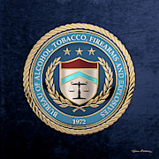 The Bureau of Alcohol, Tobacco, Firearms and Explosives -  A T  F  Seal over Blue Velvet Digital Art by Serge Averbukh