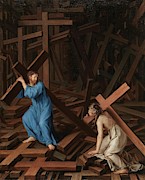 'The Christian Soul accepts the Cross'. Ca. 1630. Oil on canvas. Painting by Anonymous 'The Christian Soul accepts the Cross'. Ca. 1630. Oil on canvas. Painting by Anonymous
