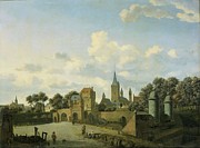 The Church of St Severin in Cologne in an Imaginary Setting. Painting by adriaen van de velde JAN VAN DER HEYDEN