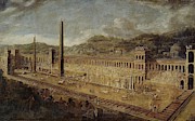 'The Circus Maximus in Rome'. Ca. 1638. Oil ... Painting by Domenico Gargiulo -1609-c 1675- Viviano Codazzi -c 1604-1670-