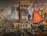 'The Colossus of Rhodes', 19th century, Oil on canvas, 211 x 278 cm. ANTONIO MUNOZ DEGRAIN . Painting by Antonio Munoz Degrain -1840-1924- 'The Colossus of Rhodes', 19th century, Oil on canvas, 211 x 278 cm. ANTONIO MUNOZ DEGRAIN . Painting by Antonio Munoz Degrain -1840-1924-