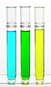 The Colours Of Three Copper Complexes Photograph by Science Photo Library