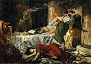 'The Death of Cleopatra', 1881, Oil on canvas. Juan Luna y Novicio . Painting by Juan Luna -1857-1899- 'The Death of Cleopatra', 1881, Oil on canvas. Juan Luna y Novicio . Painting by Juan Luna -1857-1899-