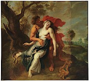 'The Death of Eurydice', ca. 1630, Flemish School, Oil on canvas, 179 cm... Painting by Jan Erasmus Quellinus -17th cent -