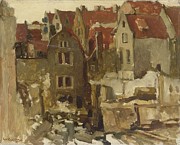 The Demolition of the Grand Bazar de la Bourse on the Nieuwendijk, Amsterdam. Painting by George Hendrik Breitner -1857-1923- The Demolition of the Grand Bazar de la Bourse on the Nieuwendijk, Amsterdam. Painting by George Hendrik Breitner -1857-1923-