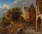The Draw Bridge. Painting by adriaen van de velde JAN VAN DER HEYDEN
