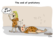 The End Of Prehistory Drawing by Carré