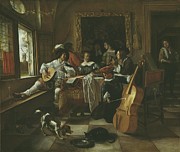 The Family Concert, 1666 Painting by Jan Havicksz. Steen