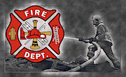 The Firefighter Digital Art by Pheasant Run Gallery The Firefighter Digital Art by Pheasant Run Gallery