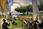 The Fishermen Painting by Paul Cezanne