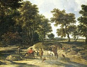 The ford. Painting by Jacob Isaacksz van Ruisdael -1628-1682-
