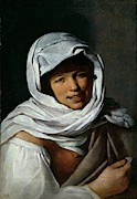 'The Girl with a Coin' -Girl of Galicia-, Mi... Painting by Bartolome Esteban Murillo -1611-1682-